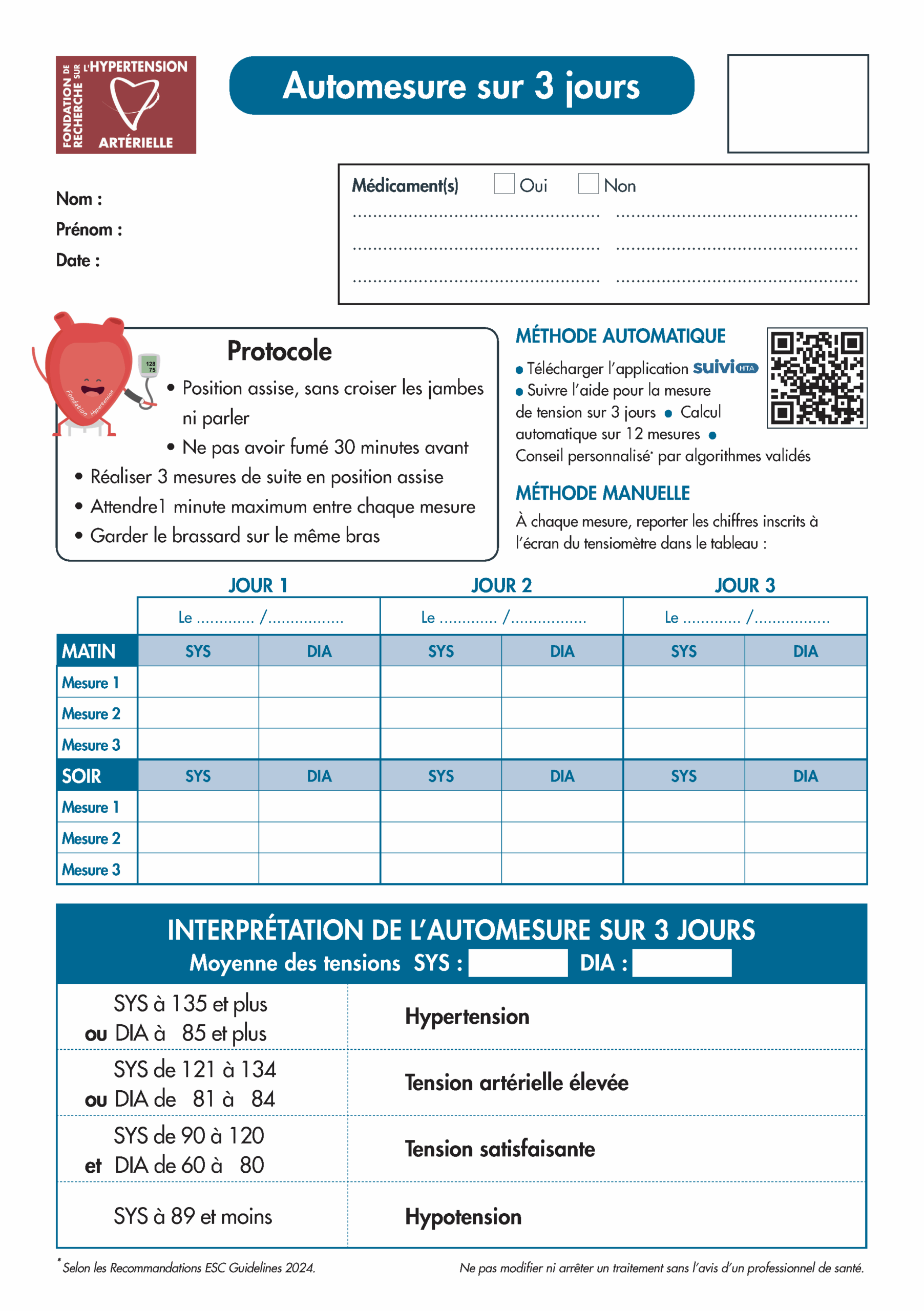 automesure 3 jours nov 2025